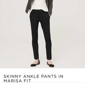 Loft size 4 Marissa skinny fit black pants NWT